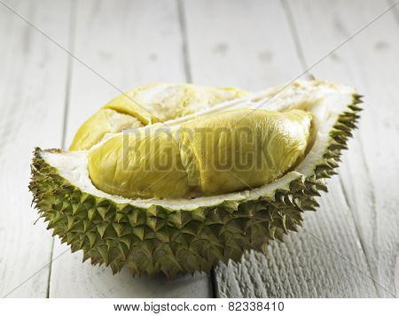 malaysia fruit durian on the wooden table