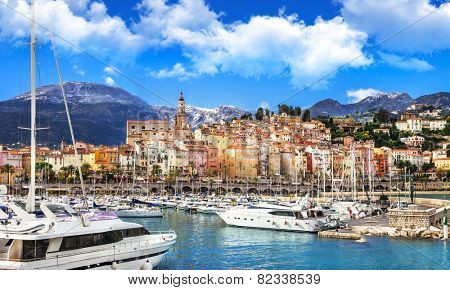 Menton - beautiful town in south of France