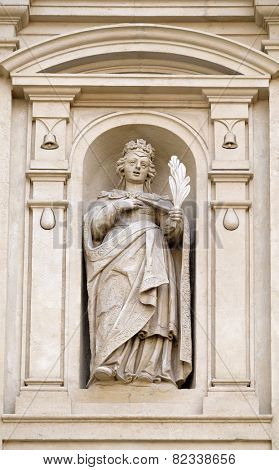 GRAZ, AUSTRIA - JANUARY 10, 2015: St. Catherines church and Mausoleum of Ferdinand II, Graz, Austria on January 10, 2015.