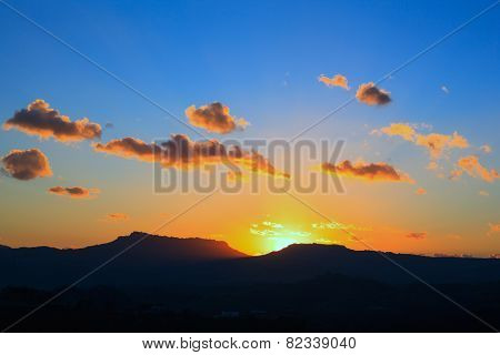 Enna And Calascibetta Skyline