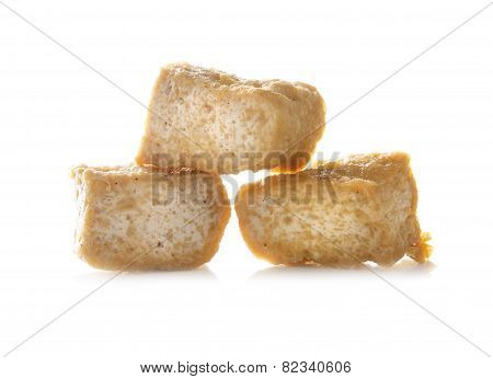 Bean Curd Tofu Over White Background