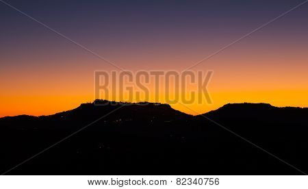 Enna And Calascibetta Skyline