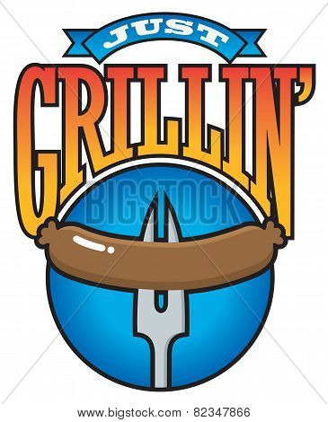 Just Grillin' Barbecue Party Graphic