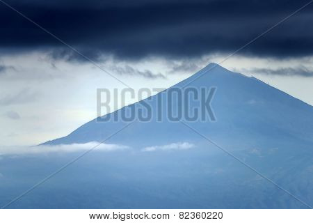 Volcano Teide seen from Agulo Village, La Gomera, Spain