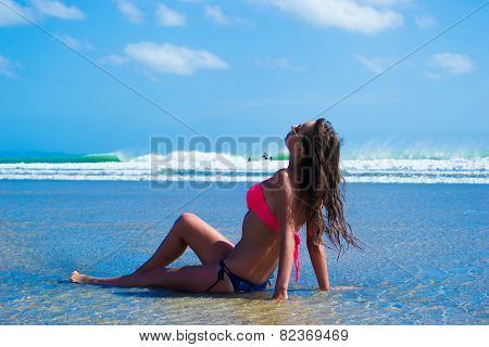 Relaxing Young Sexy Woman