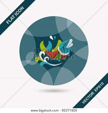 Chinese New Year Flat Icon With Long Shadow,eps10, Chinese Decoration Means 