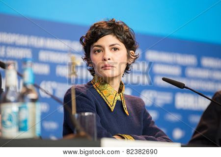 BERLIN- FEBRUARY, 05: Actress Audrey Tautou. International Jury of Berlinale. Press Conference at Hyatt Hotel, February, 05, 2015 in Berlin, Germany