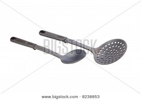 흰 배경에 고립 된 검은 제비 갈매기