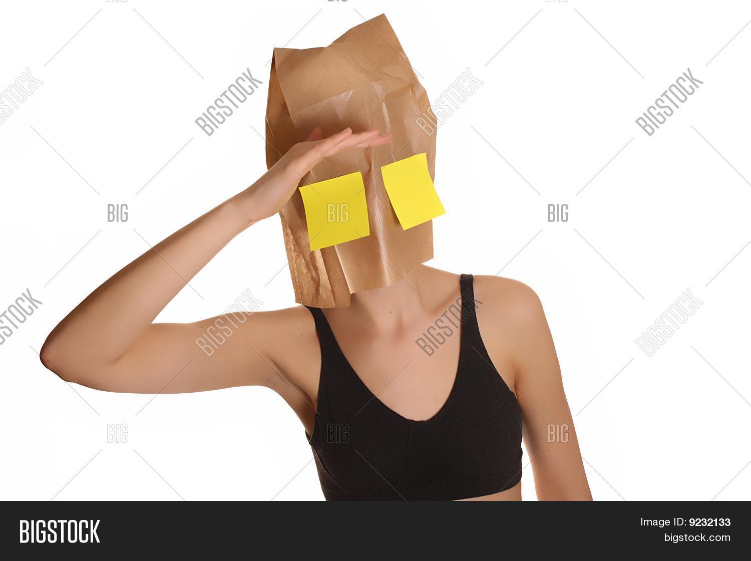 Woman Paper Bag Over Her Head Image & Photo Bigstock