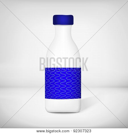 Template of plastic blank milk bottle