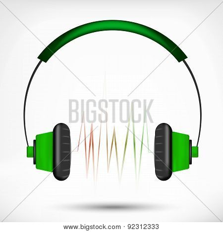 Green headphones
