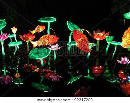Illuminated pond