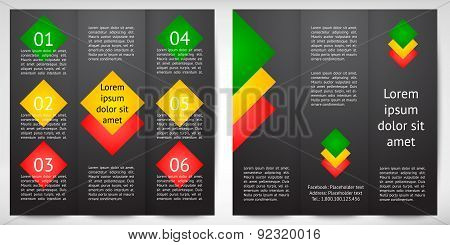design template vector trifold