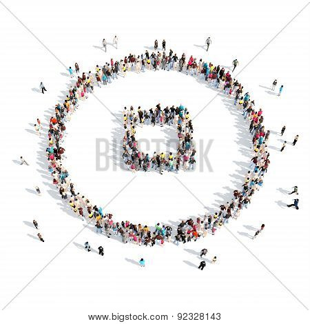 people in the shape of a button play.