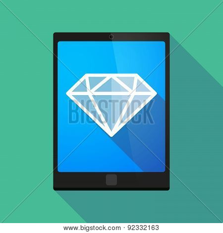 Tablet Pc Icon With A Diamond