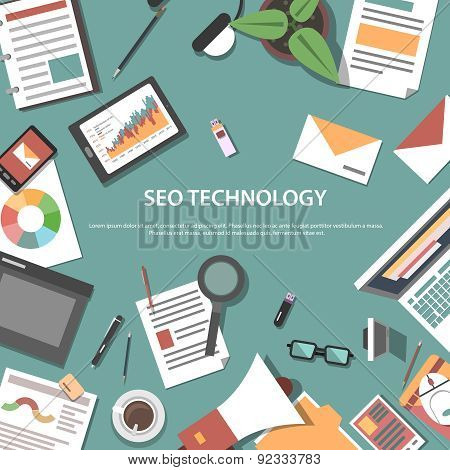 Search engine optimization web concept