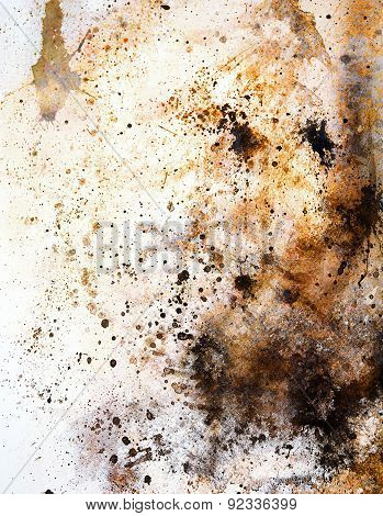 Abstract Color Backgrounds, Painting Colage With Spots, Rust Structure.
