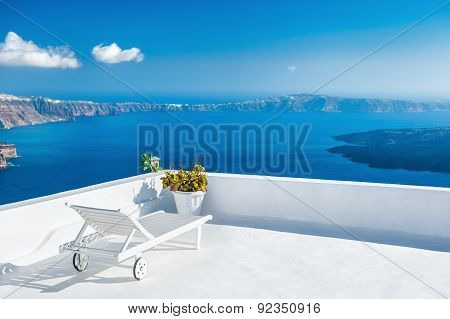 Sunbed On The Terrace Of A Hotel