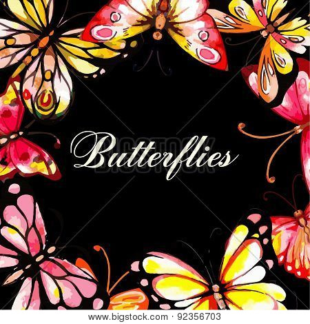 Flying butterfly card