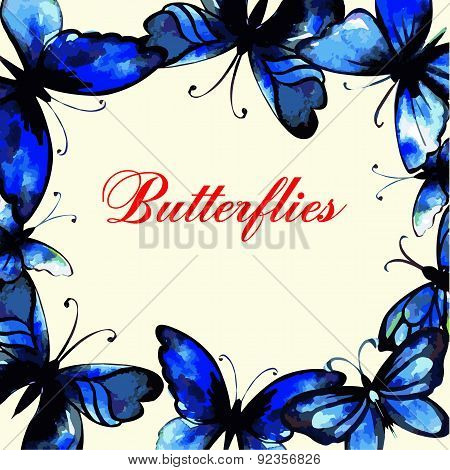 Flying butterfly card