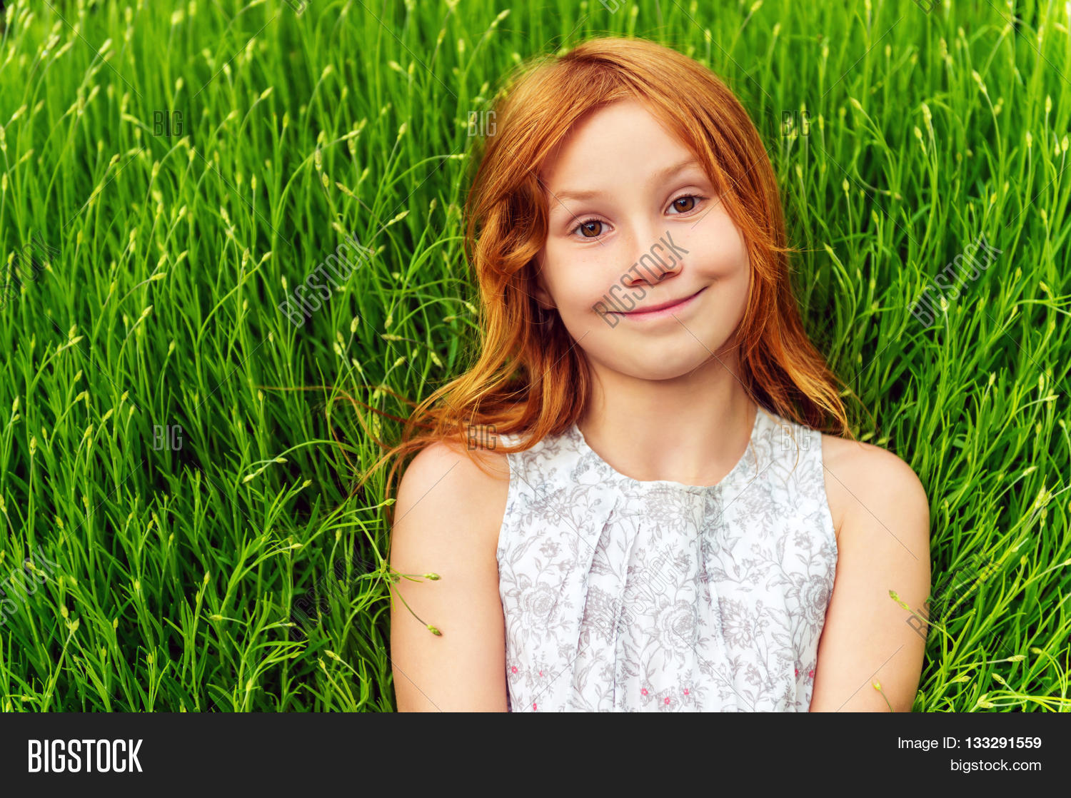 Young girl with red hair Young girl with red hair