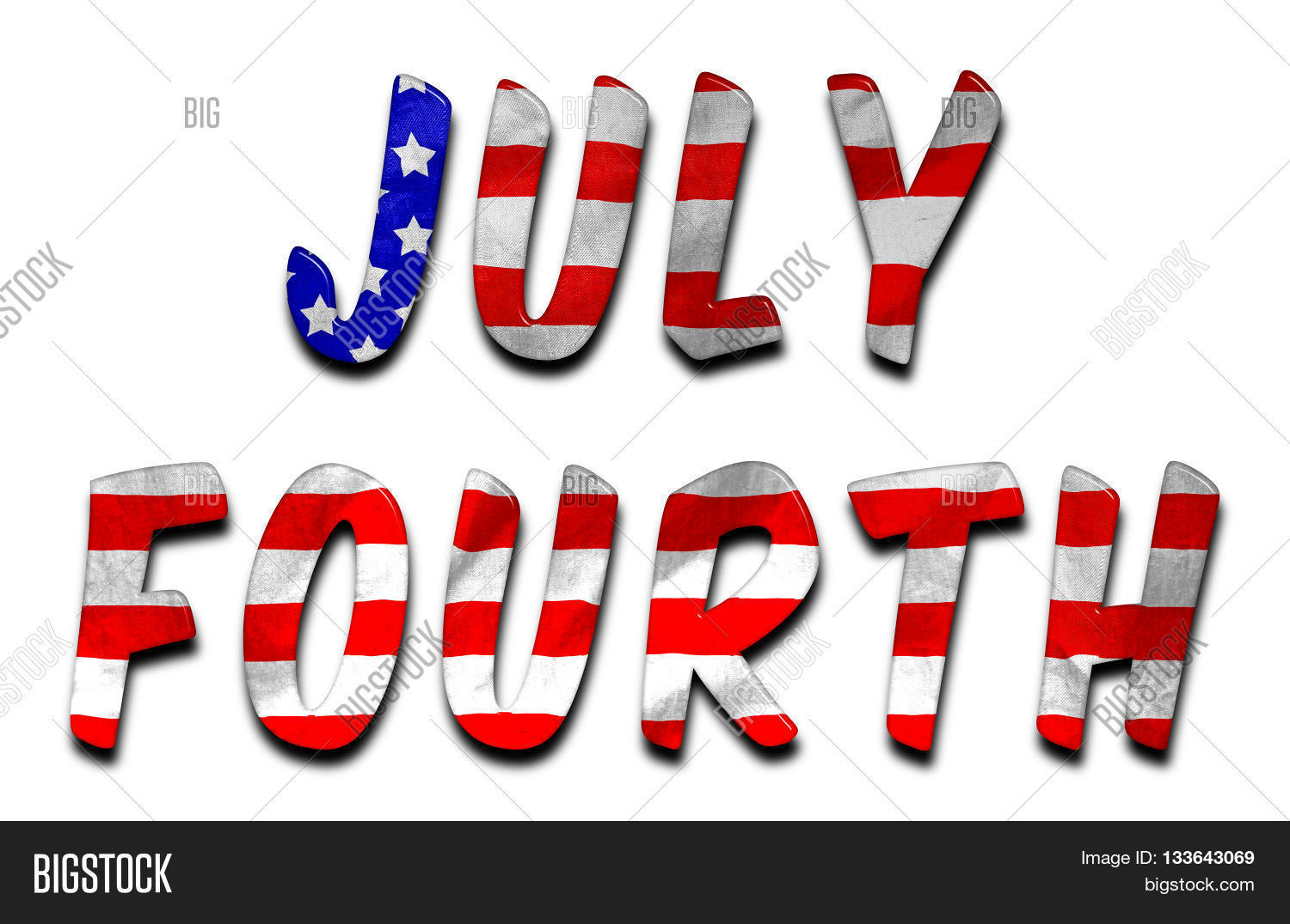 July Fourth Words Image & Photo (Free Trial)  Bigstock