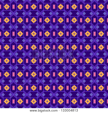 Seamless Arabic Pattern. Vector Illustration. Blue Violet