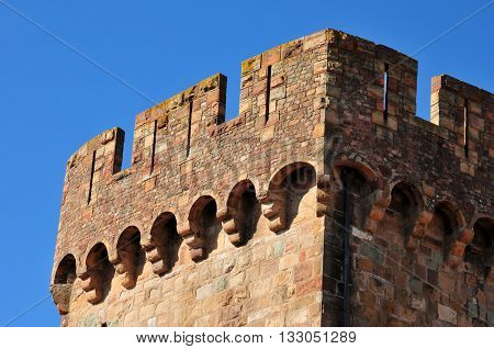 Frejus; France - april 16 2016 : a medieval tower in the city center