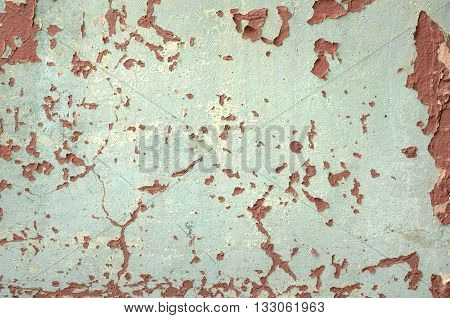 Texture of old wall with cracked paint
