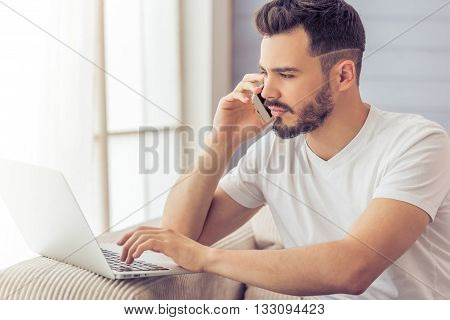 Handsome Man At Home