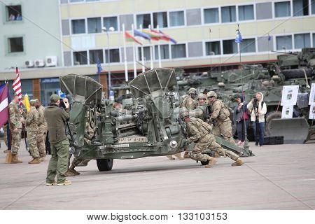 Military Equipment And Soldiers Of 2Nd Cavalry Regiment In Daugavpils