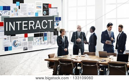 Interact Corporate Future Interacting Interactive Concept