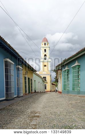 Colourful street in Trinidad, Cuba