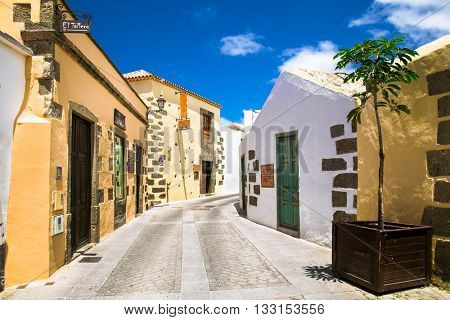 AGUIMES, GRAN CANARIA, SPAIN-MAY 18, 2016: Aguimes city streets on May 18, 2106. in Gran Canaria island,  Spain.