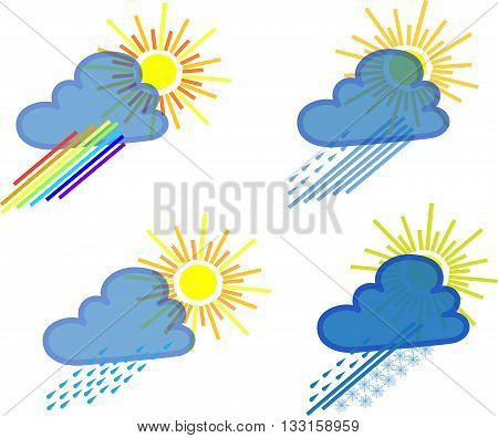 Weather vector illustration, Weather icon art, Weather icon, Sun icon object