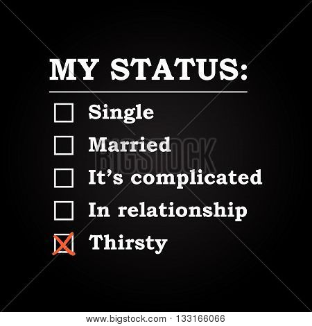 My status 