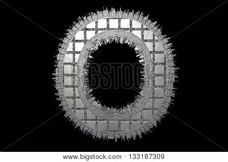 Stylish futuristic Sign in Motion. Nice 3D Render