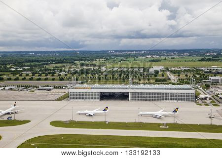 Aerial View Of Munich International Airport
