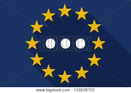 Long Shadow Eu Flag With  An Ellipsis Orthographic Sign