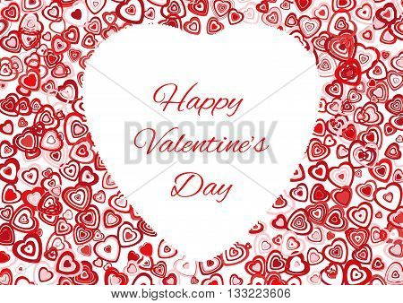 Hand sketched Happy Valentine's Day text as logotype, badge, icon, postcard, card, invitation, banner template. Romantic quote vector lettering typography.