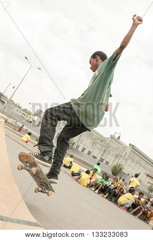 Skateboarding In Addis
