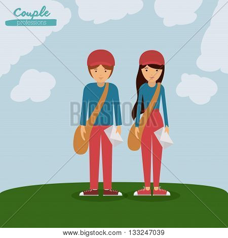 deliverer profession design, vector illustration eps10 graphic