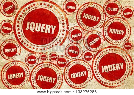 jQuery, red stamp on a grunge paper texture