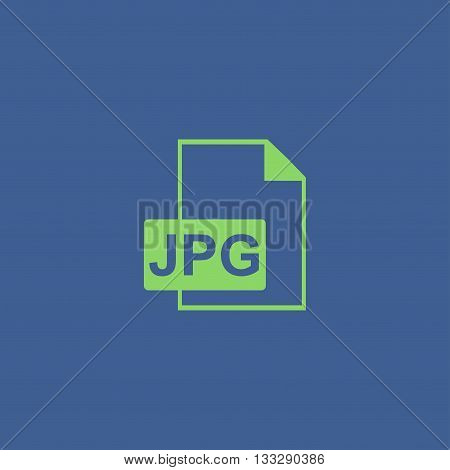 Jpg icon file vector. Flat design style eps 10