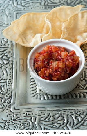 Pappadams con Chutney