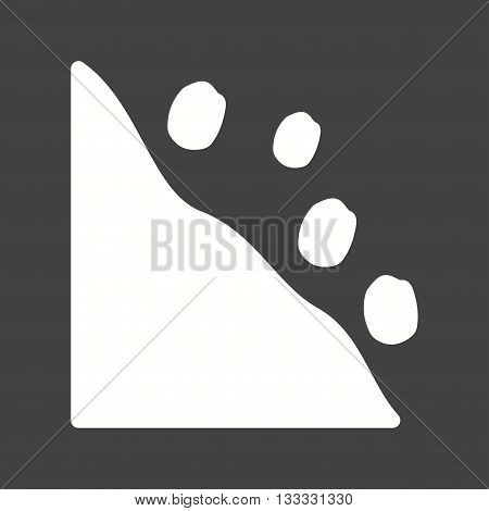 Snowslide, mountain, top icon vector image. Can also be used for seasons. Suitable for mobile apps, web apps and print media.