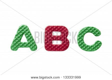 puzzle mat with letters isolated on a white background