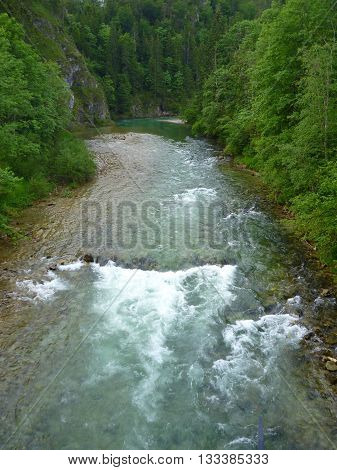 Rapids On The River Salza In Austria