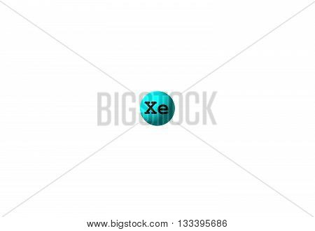 Xenon is a chemical element with the symbol Xe and atomic number 54. It is a colorless heavy odorless noble gas that occurs in the Earth's atmosphere in trace amounts. 3d illustration