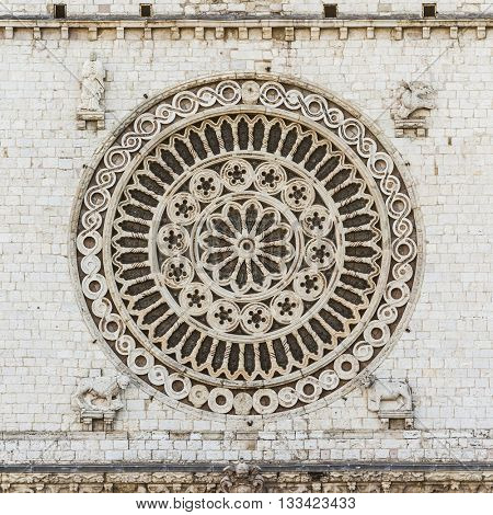 An image of the window rose from Assisi